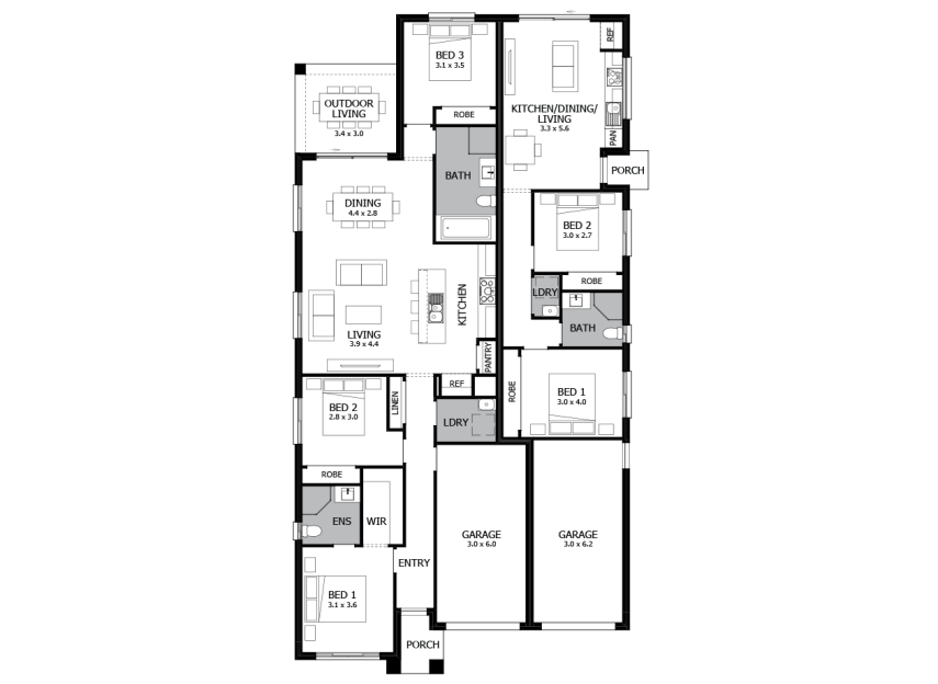 Oxford Dual Living Home Design With 5 Bedrooms Mojo Homes