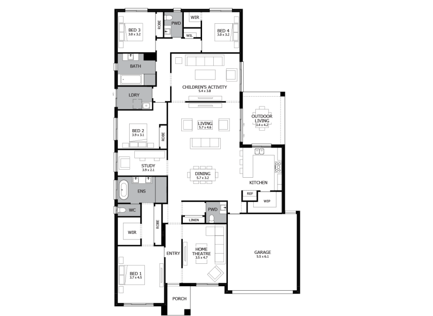 Providence Single Y House Design, Colonial House Floor Plans Australia