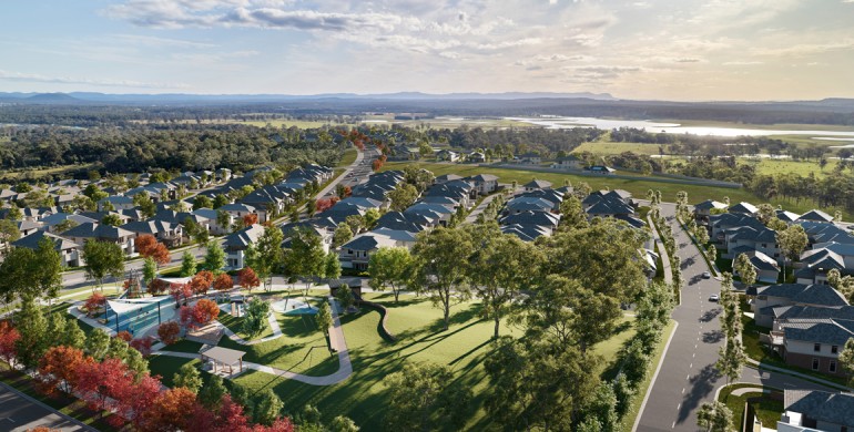 house and land estate in maitland the loxford aerial view