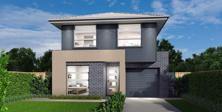 Avoca Double Storey House Design-Crest Facade