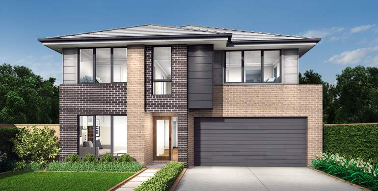 Clovelly Double Storey House Design- Newport Facade