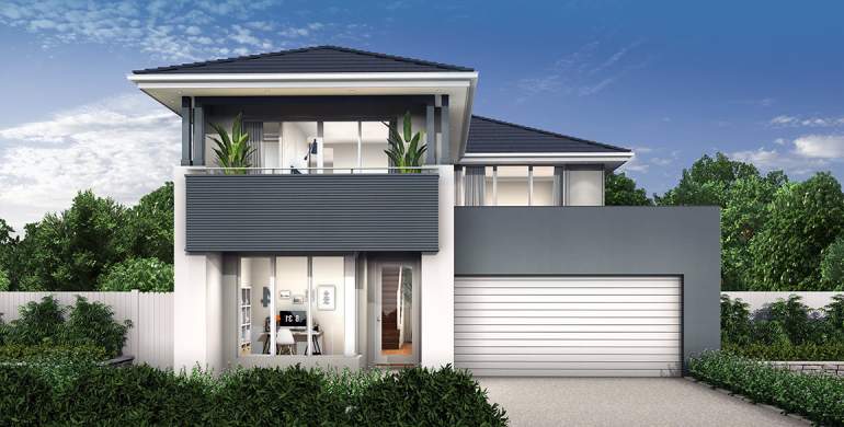 Enigma Double Storey House Design-Coastal Facade