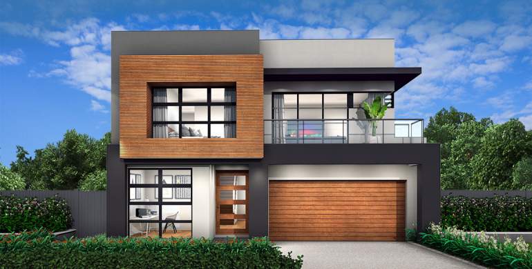 Enigma Double Storey House Design-Sheike Facade