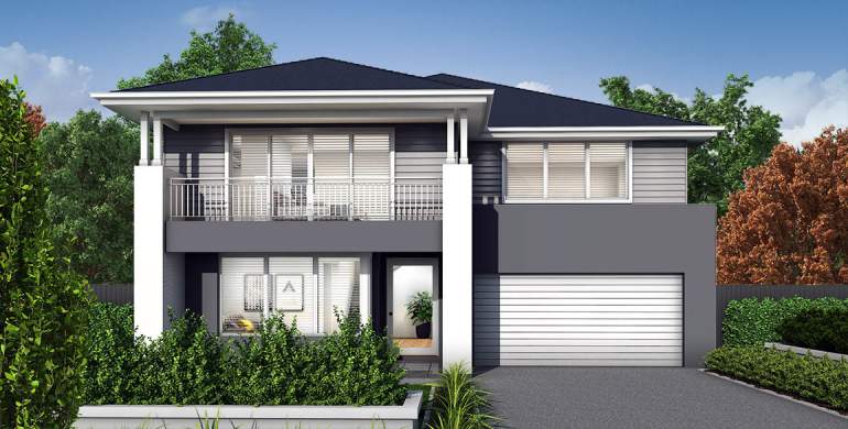 Enigma 35-Double Storey Home Design-Coastal Hamptons Facade