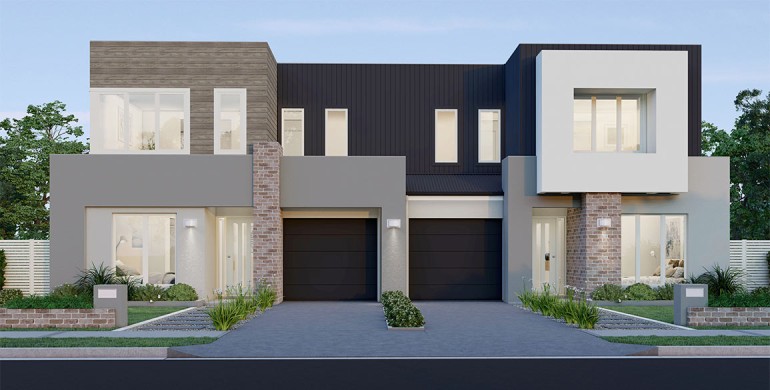memphis-duplex-house-design-contemporary-flat-roof