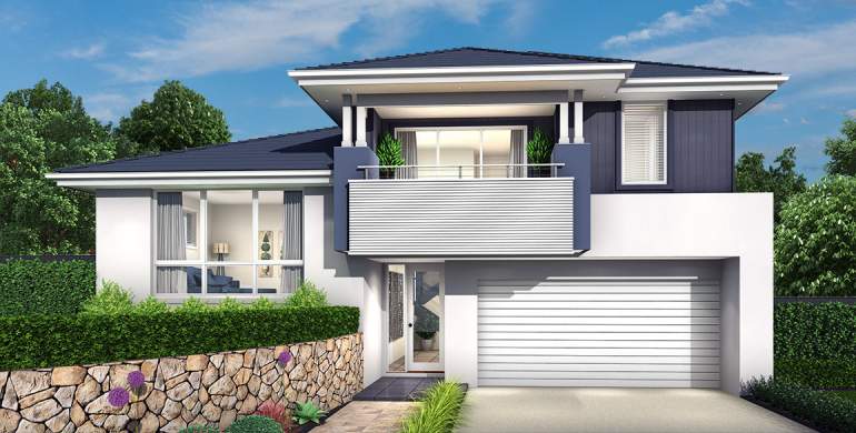 Trilogy Double Storey House Design-Coastal Facade