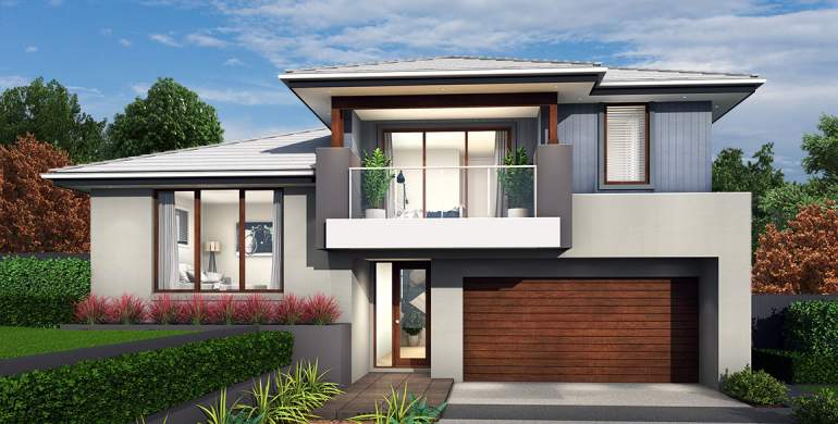 Trilogy Double Storey House Design-Grande Facade