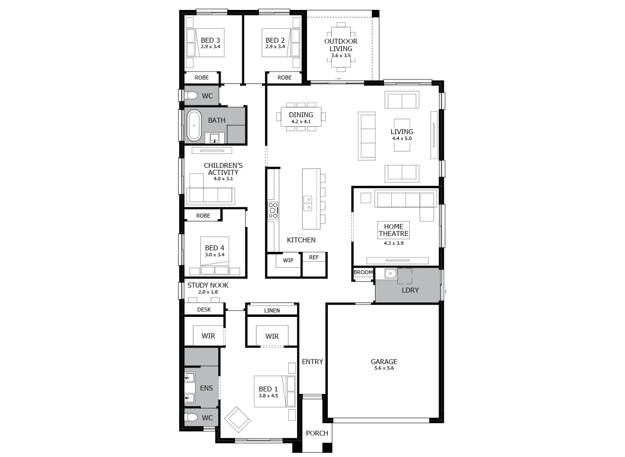Symphony 29-Single Storey house design-4 Bedroom-RHS Symphony 29-Single Storey house design-4 Bedroom-RHS