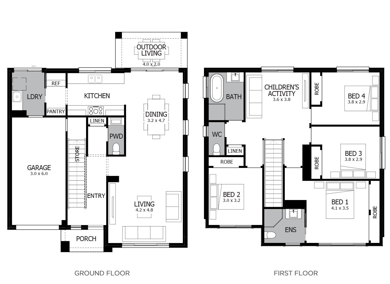 Tamarama 22-Double Storey House Design-4 Bedroom