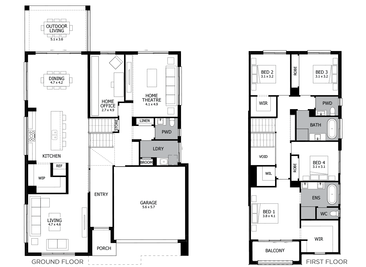 Trilogy 35-Tri-Level House Design-4 Bedroom