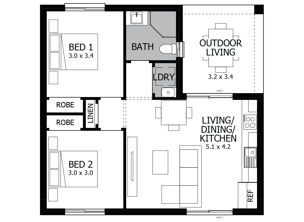 Waratah-Granny Flat House Plan Waratah-Granny Flat House Plan