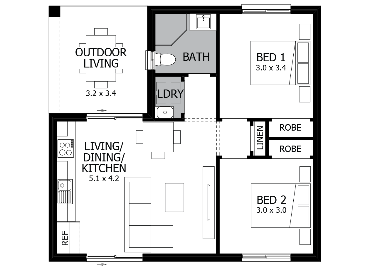Waratah-Granny Flat House Plan Waratah-Granny Flat House Plan